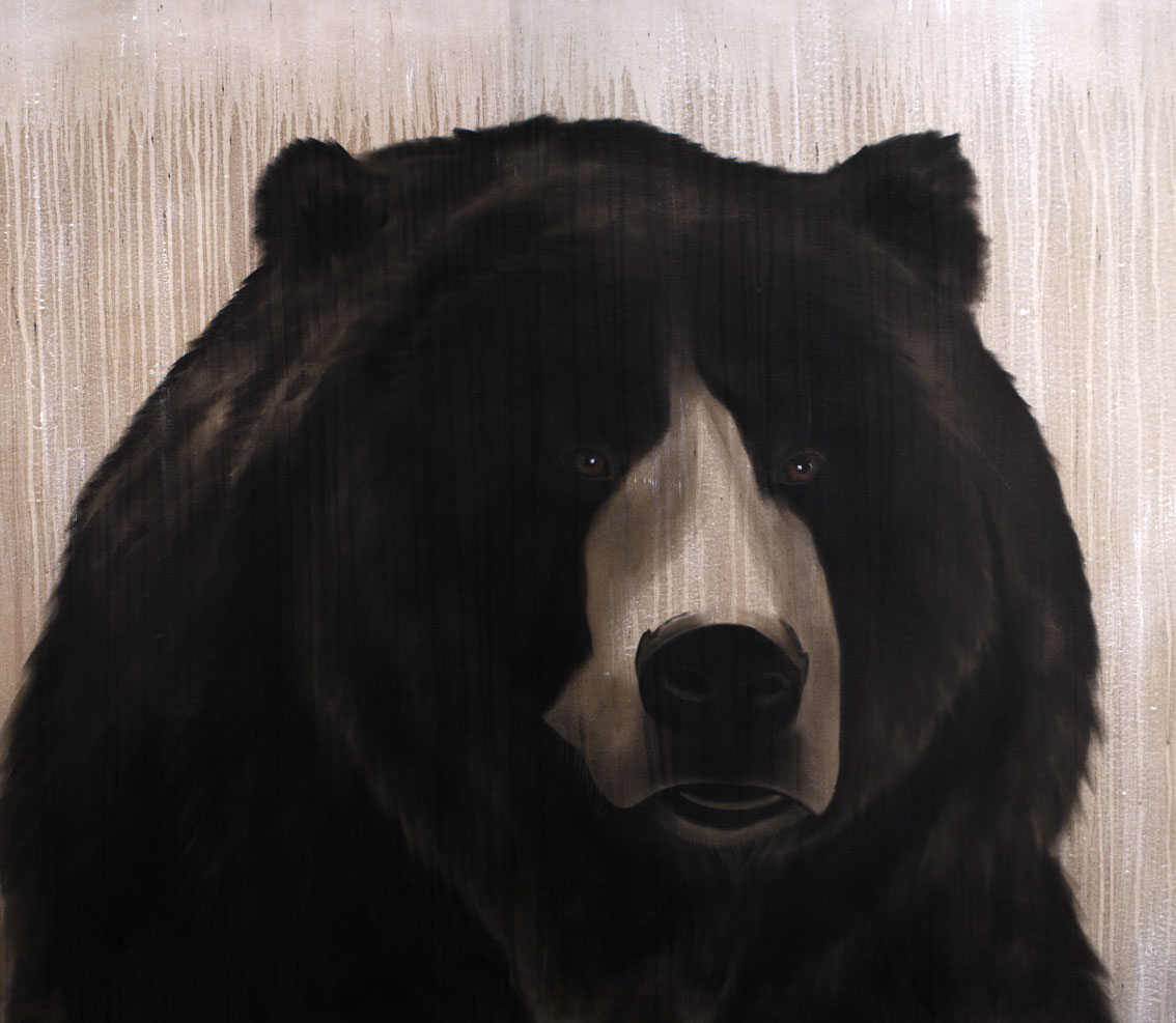 Grizzly Bear Thierry Bisch Contemporary painter animals painting art decoration nature biodiversity conservation
