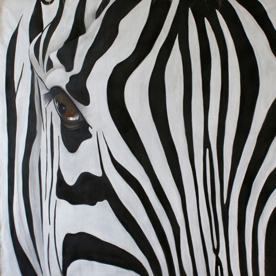 Zebre zebra Thierry Bisch Contemporary painter animals painting art  nature biodiversity conservation 