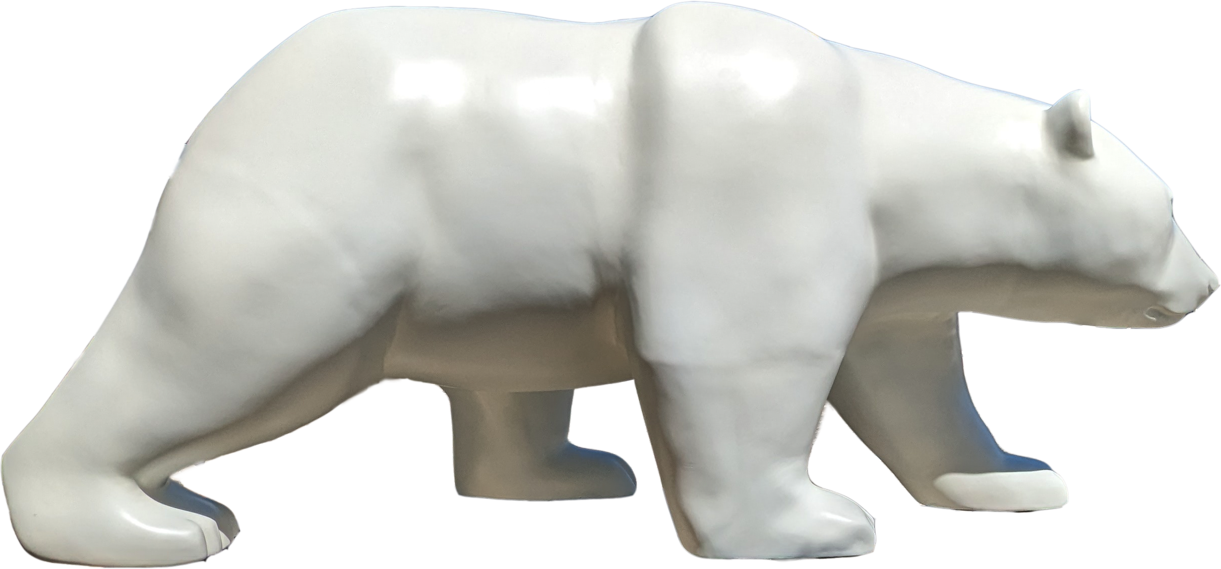 Big-bear ours-blanc-polaire-sculpture-décoration-chalet-montagne-station-de-ski-sport-d`hiver- Thierry Bisch artiste peintre animaux tableau art  nature biodiversité conservation  