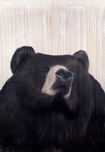  クマ、ヒグマ、bear brown bear grizzly 動物画 Thierry Bisch Contemporary painter animals painting art decoration nature biodiversity conservation