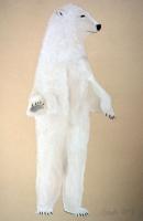 STANDING POLAR BEAR animal-painting 動物画 Thierry Bisch Contemporary painter animals painting art  nature biodiversity conservation