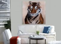 PANTHERA TIGRIS ALTAICA tiger-royal-siberian-panthera-tigris-decoration-large-size-printed-canvas-luxury-high-quality 動物画 Thierry Bisch Contemporary painter animals painting art  nature biodiversity conservation