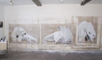 Polar Bears クマ 動物画 Thierry Bisch Contemporary painter animals painting art  nature biodiversity conservation