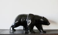 Ours Nuit ceramic-enameled-bicuit-bear 動物画 Thierry Bisch Contemporary painter animals painting art  nature biodiversity conservation