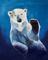 URSUS-MARITIMUS--2 polar-bear-white-swiming-ursus-maritimus 動物画 Thierry Bisch Contemporary painter animals painting art  nature biodiversity conservation