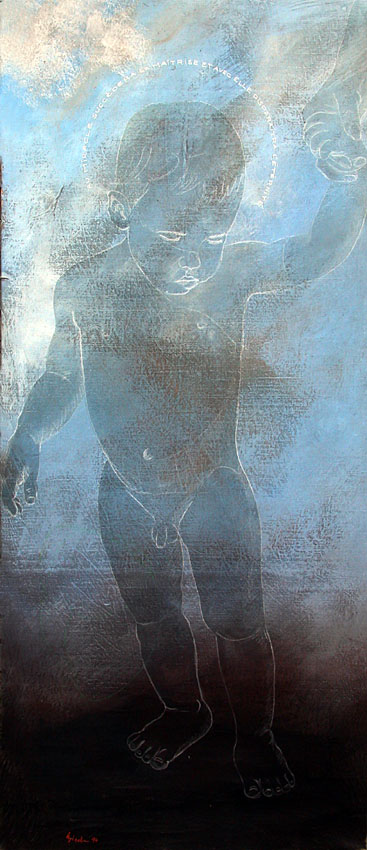 Miracle Angel-ghost-appearence-miracle Thierry Bisch Contemporary painter animals painting art  nature biodiversity conservation Monaco Prince-Albert Prince-Albert-of-Monaco 