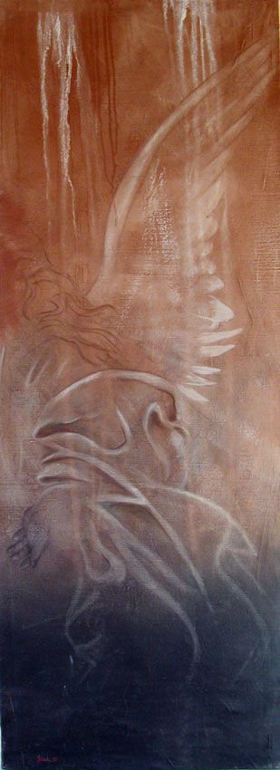 Ange Angel-ghost-appearence Thierry Bisch Contemporary painter animals painting art  nature biodiversity conservation Monaco Prince-Albert Prince-Albert-of-Monaco 