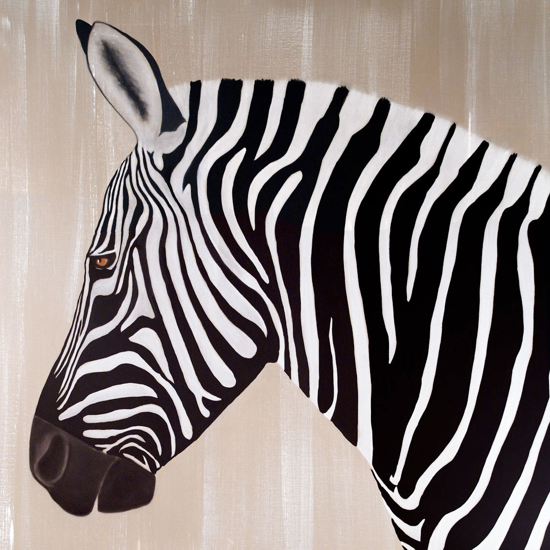 ZEBRA-14 zebra Thierry Bisch Contemporary painter animals painting art  nature biodiversity conservation 
