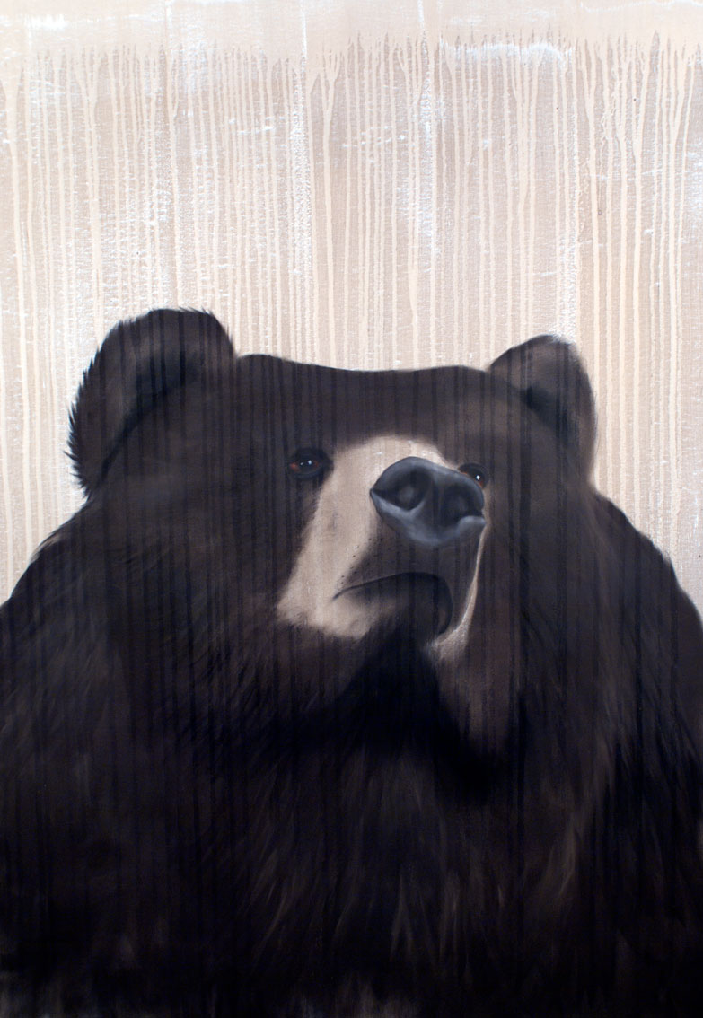 KODIAK bear-brown-grizzly-kodiak Thierry Bisch Contemporary painter animals painting art  nature biodiversity conservation 