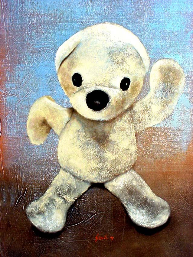 NONO teddy Thierry Bisch Contemporary painter animals painting art  nature biodiversity conservation Monaco Prince-Albert Prince-Albert-of-Monaco 