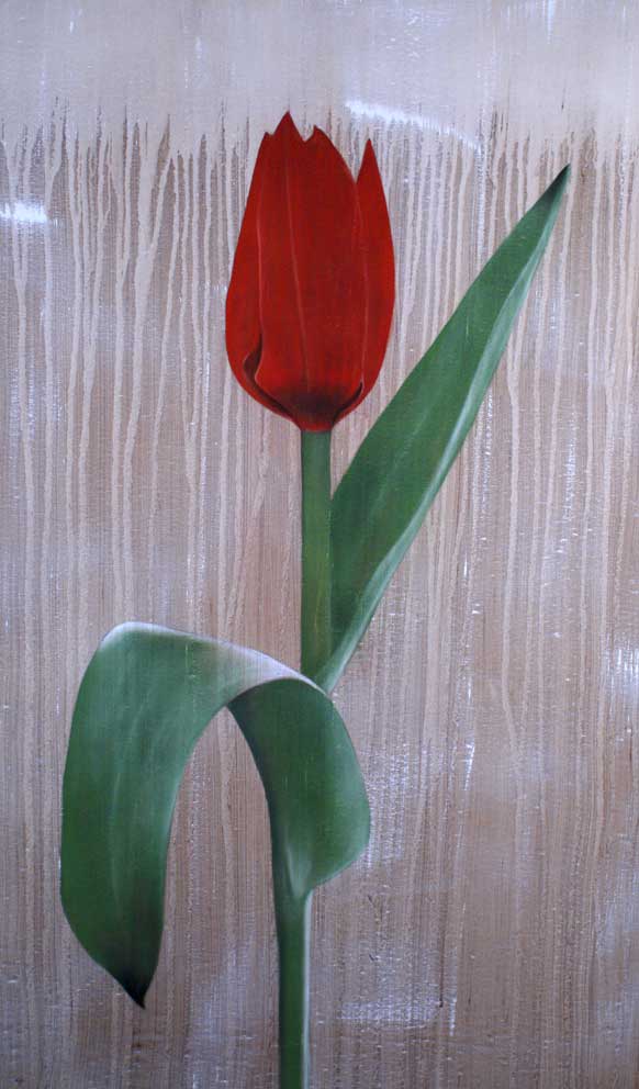 Tulip Flower Thierry Bisch Contemporary painter animals painting art  nature biodiversity conservation 