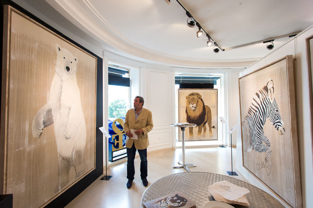 VERNISSAGE MONACO thierry-bisch Thierry Bisch Contemporary painter animals painting art  nature biodiversity conservation Monaco Prince-Albert Prince-Albert-of-Monaco 