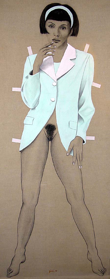 Sylvie paperdoll-portraits Thierry Bisch Contemporary painter animals painting art  nature biodiversity conservation Monaco Prince-Albert Prince-Albert-of-Monaco 