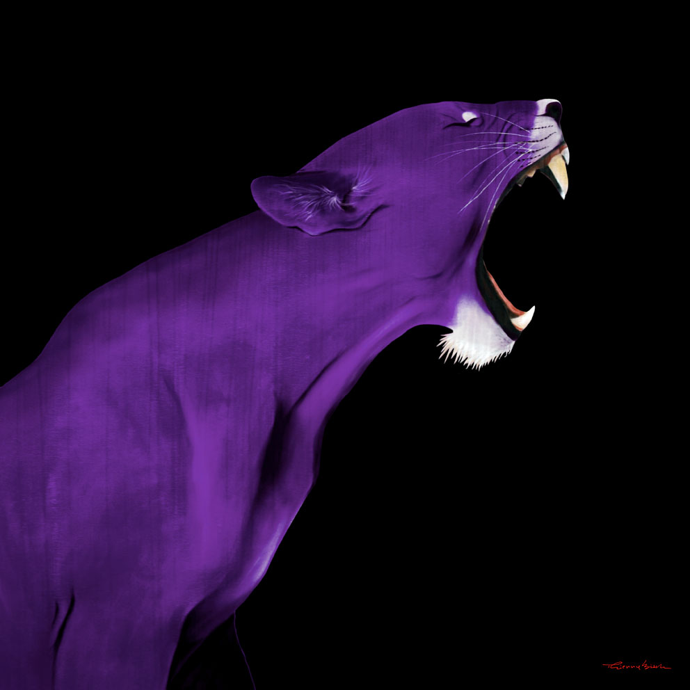 LIONESS PURPLE LIONESS Thierry Bisch Contemporary painter animals painting art  nature biodiversity conservation Monaco Prince-Albert Prince-Albert-of-Monaco 