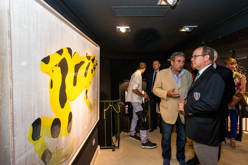 VERNISSAGE MONACO thierry-bisch Thierry Bisch artiste peintre animaux tableau art  nature biodiversité conservation Monaco Prince-Albert Fondation-Prince-Albert-de-Monaco 
