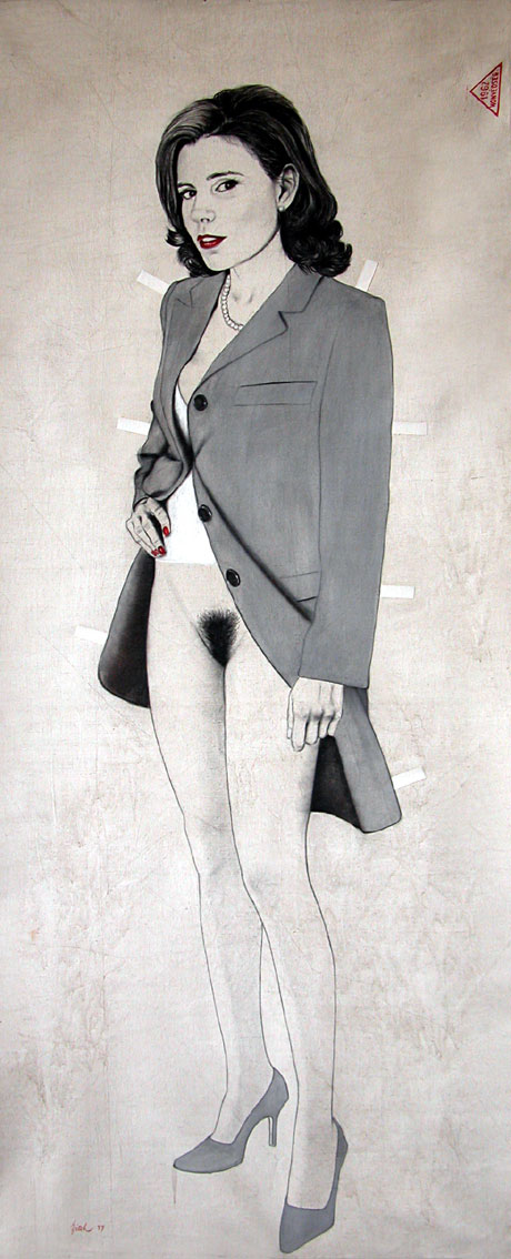 Catherine paperdoll-portrait Thierry Bisch artiste peintre animaux tableau art  nature biodiversité conservation Monaco Prince-Albert Fondation-Prince-Albert-de-Monaco 