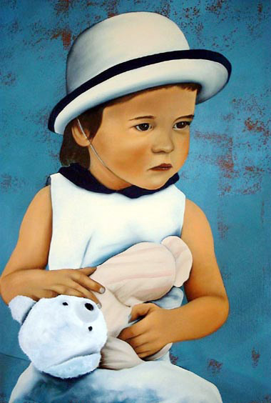 Mathilda portrait Thierry Bisch artiste peintre animaux tableau art  nature biodiversité conservation Monaco Prince-Albert Fondation-Prince-Albert-de-Monaco 