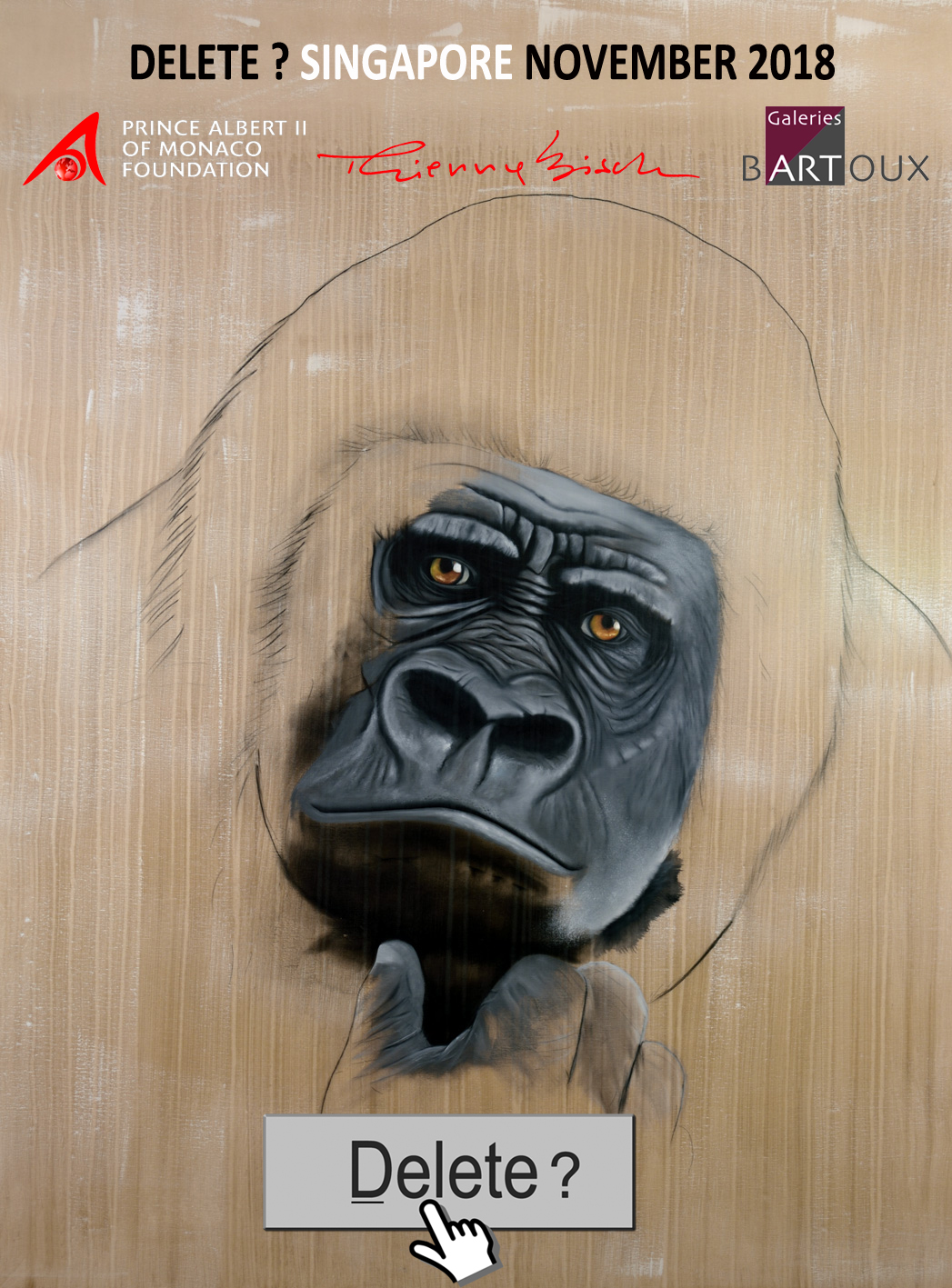 Delete-Singapore-2018 peinture-animalière Thierry Bisch artiste peintre animaux tableau art  nature biodiversité conservation  