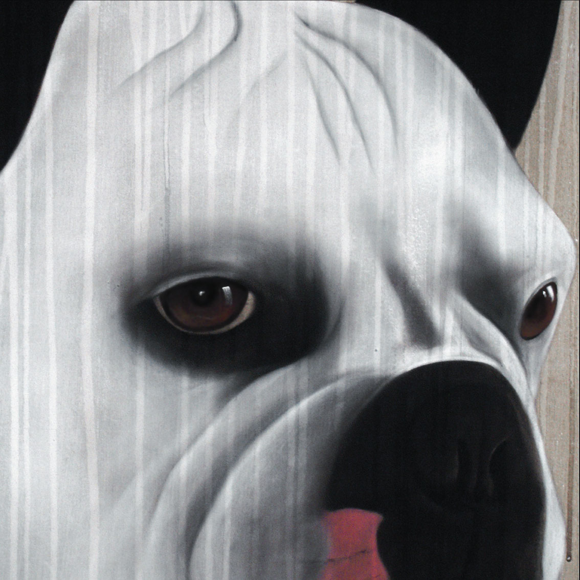 BOULEDOGUE bouledogue-français-bulldog-chien Thierry Bisch artiste peintre contemporain animaux tableau art  nature biodiversité conservation  