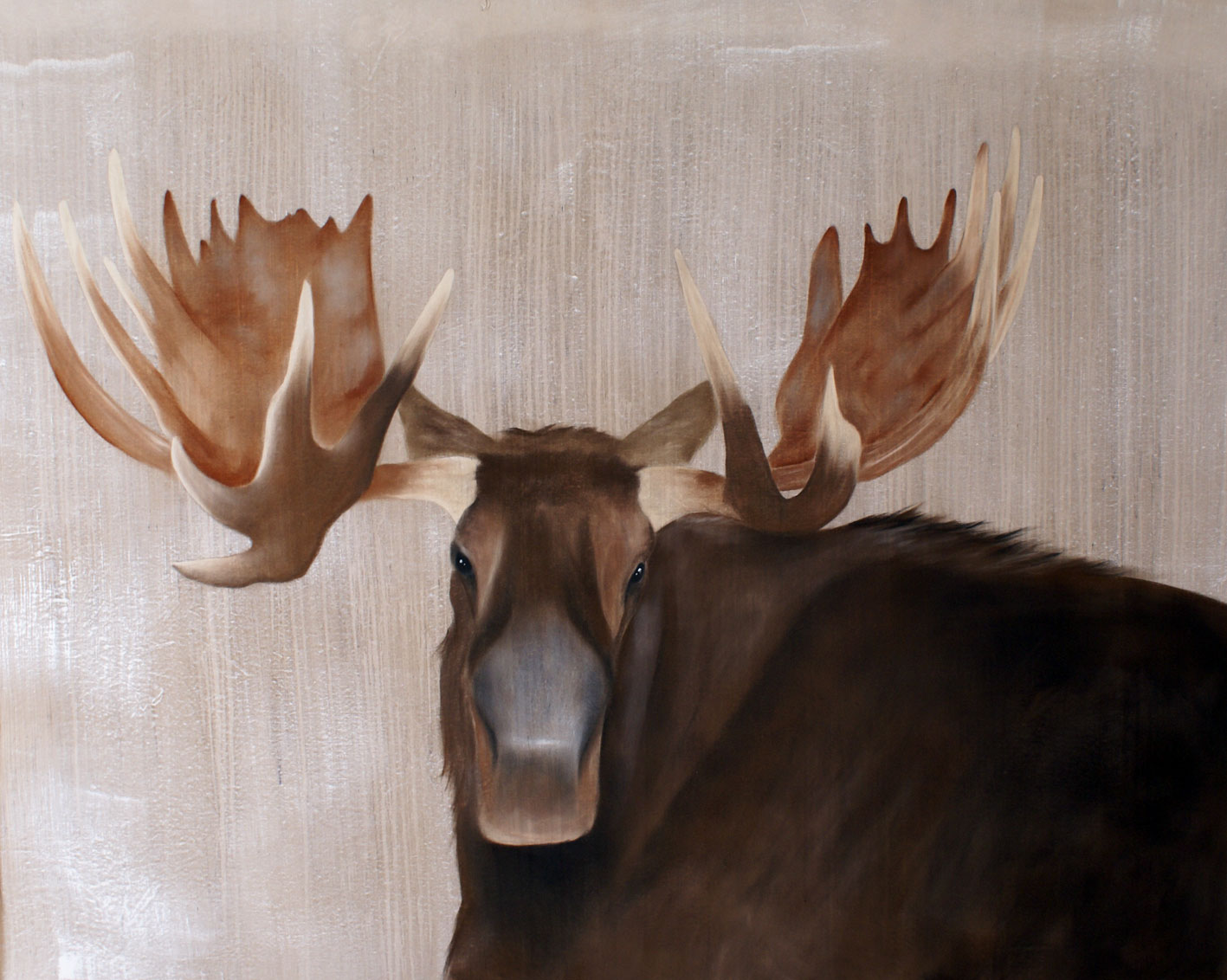 MOOSE MOOSE-ORIGNAL Thierry Bisch Contemporary painter animals painting art  nature biodiversity conservation 