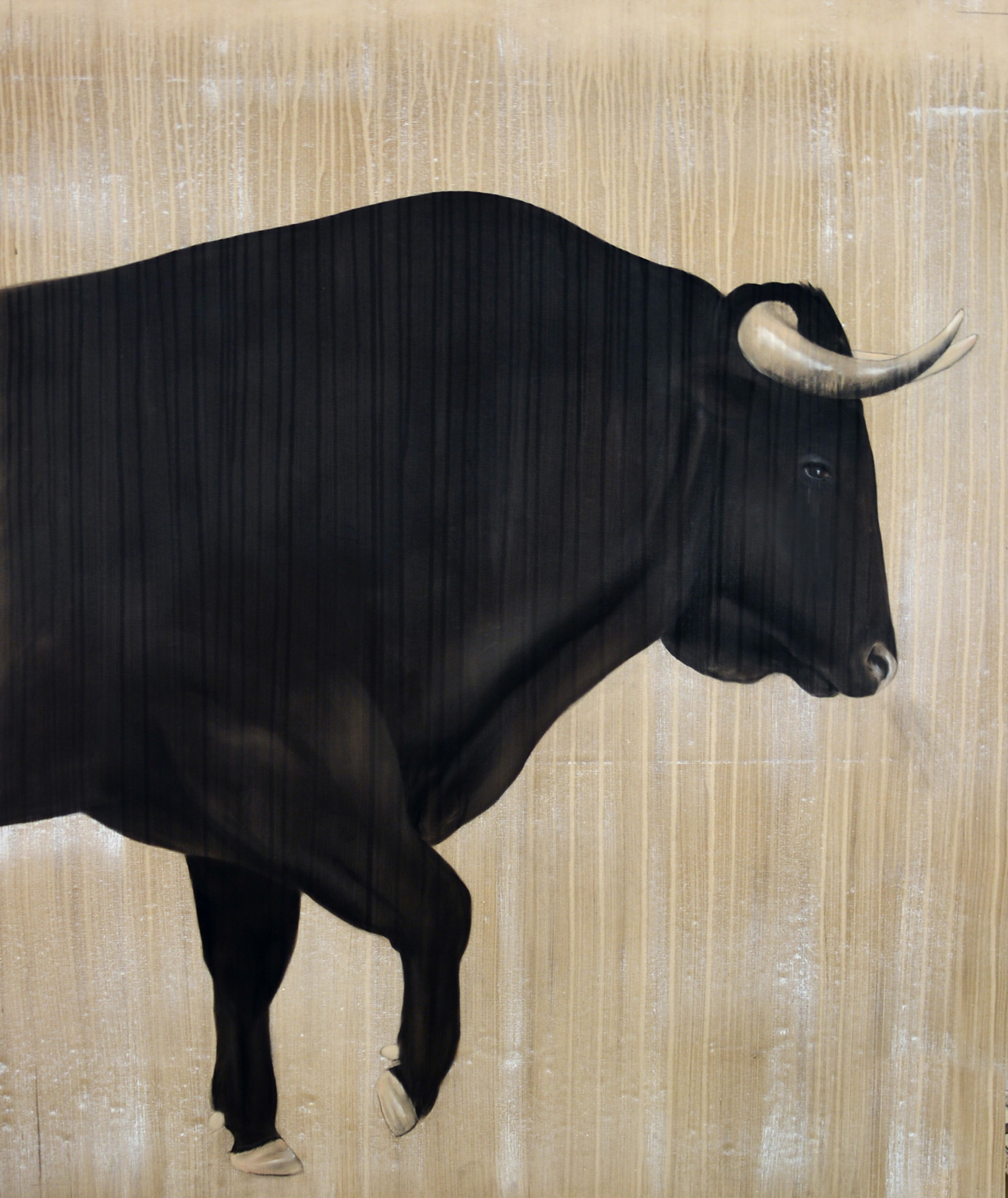 MIURA bull-fighting Thierry Bisch Contemporary painter animals painting art  nature biodiversity conservation Monaco Prince-Albert Prince-Albert-of-Monaco 
