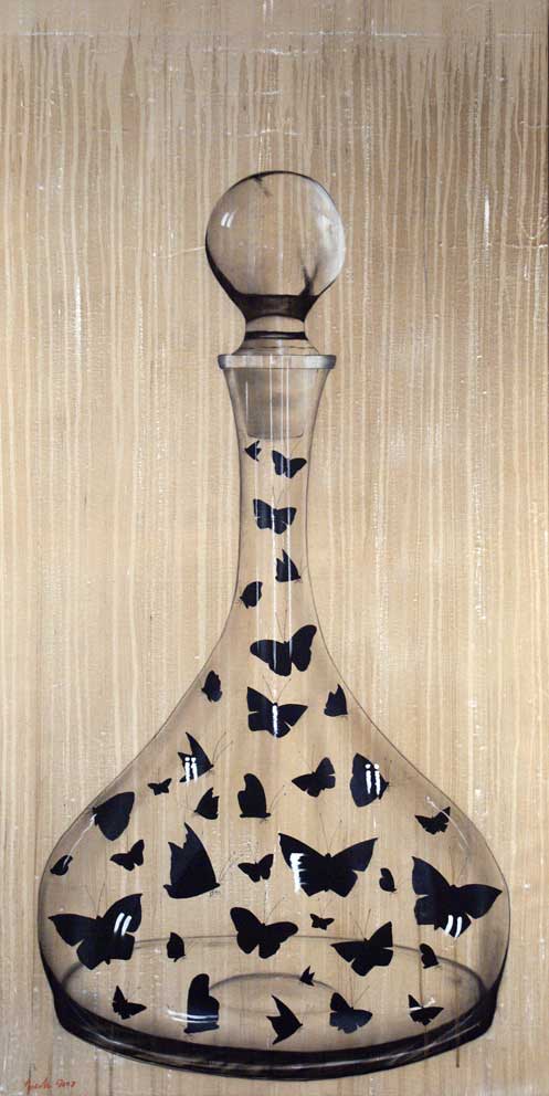 TWS-A -Carafe-butterfly Thierry Bisch Contemporary painter animals painting art  nature biodiversity conservation 