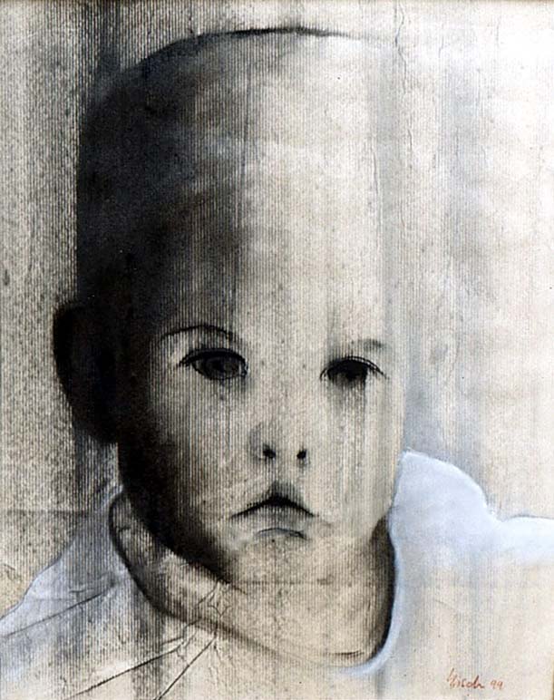  Marie child-portrait-drawing Thierry Bisch Contemporary painter animals painting art  nature biodiversity conservation Monaco Prince-Albert Prince-Albert-of-Monaco 