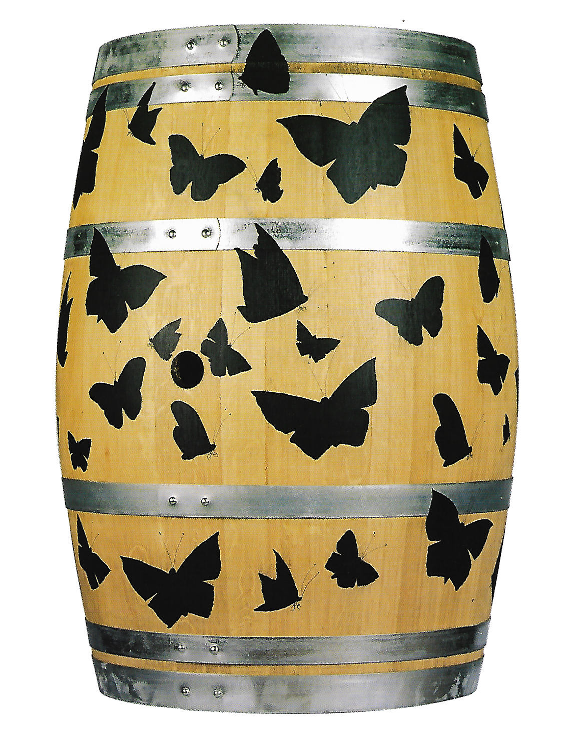 The-Wine-Spirit barrel-wine-butterflies Thierry Bisch Contemporary painter animals painting art  nature biodiversity conservation Monaco Prince-Albert Prince-Albert-of-Monaco 