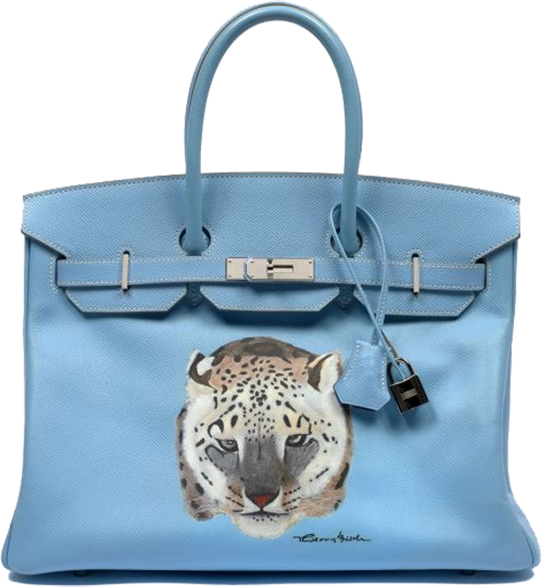 BIRKIN-HERMES-Panthera hermes-birkin-panthera-uncia-collector Thierry Bisch Contemporary painter animals painting art  nature biodiversity conservation Monaco Prince-Albert Prince-Albert-of-Monaco 