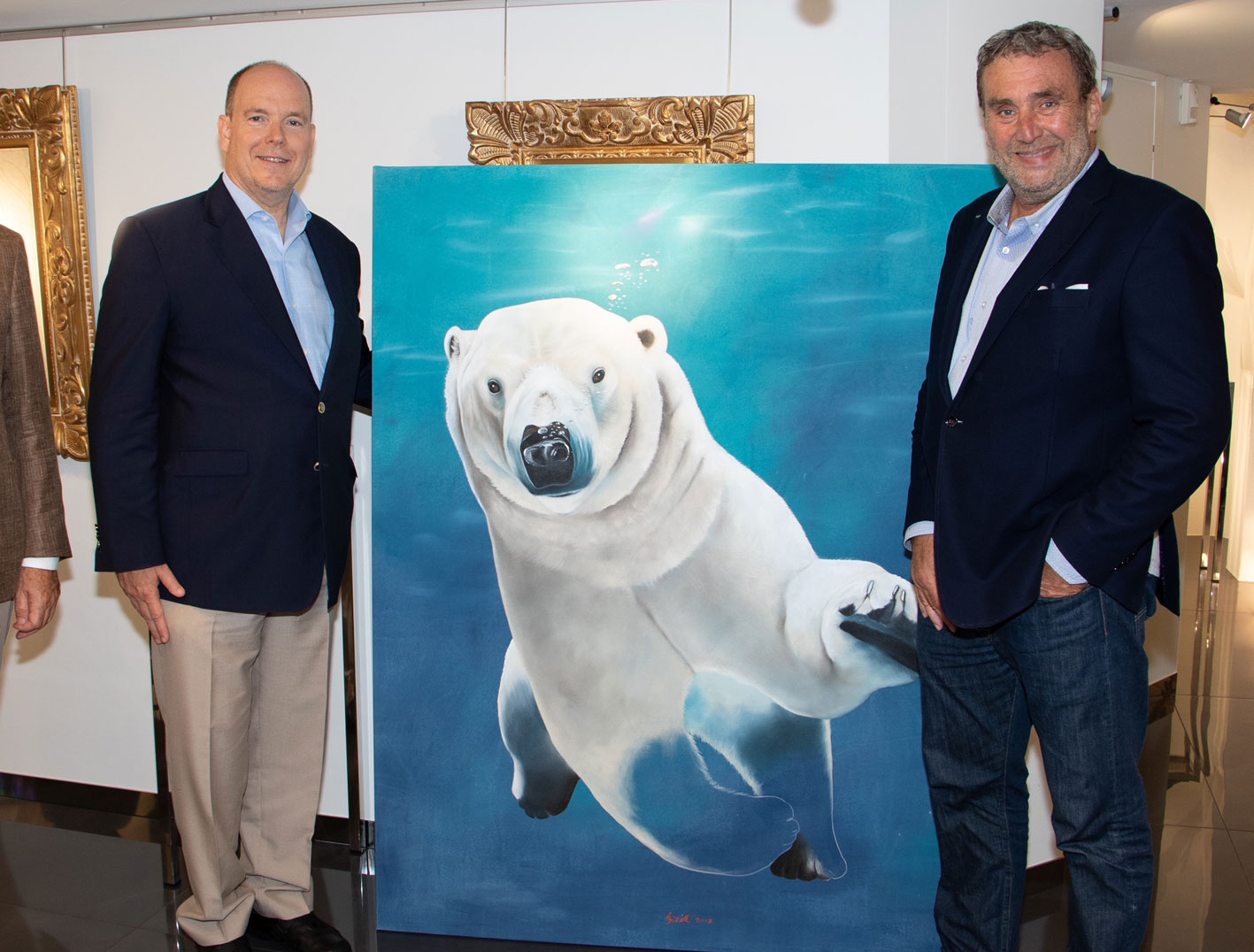 URSUS-MARITIMUS- animal-painting Thierry Bisch Contemporary painter animals painting art  nature biodiversity conservation Monaco Prince-Albert Prince-Albert-of-Monaco 