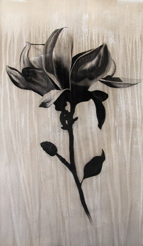 Magnolia animal-painting Thierry Bisch Contemporary painter animals painting art  nature biodiversity conservation Monaco Prince-Albert Prince-Albert-of-Monaco 