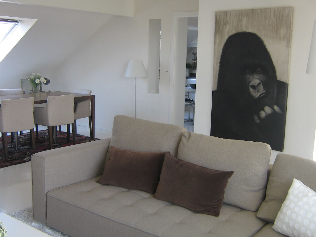 Molho gorilla-ape-monkey Thierry Bisch Contemporary painter animals painting art  nature biodiversity conservation Monaco Prince-Albert Prince-Albert-of-Monaco 