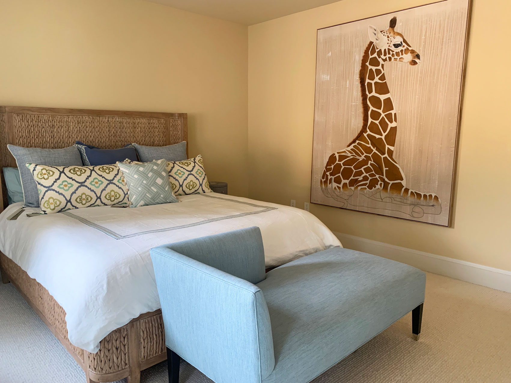GIRAFFE-IN-CALIFORNIA animal-painting Thierry Bisch Contemporary painter animals painting art  nature biodiversity conservation Monaco Prince-Albert Prince-Albert-of-Monaco 