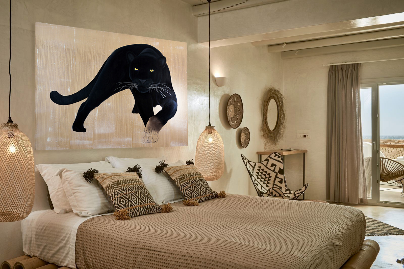 PANTHERA-PARDUS-MELAS black-panther-panthera-pardus-melas-deco-decoration-large-size-printed-canvas-luxury-high-quality- Thierry Bisch Contemporary painter animals painting art  nature biodiversity conservation Monaco Prince-Albert Prince-Albert-of-Monaco 