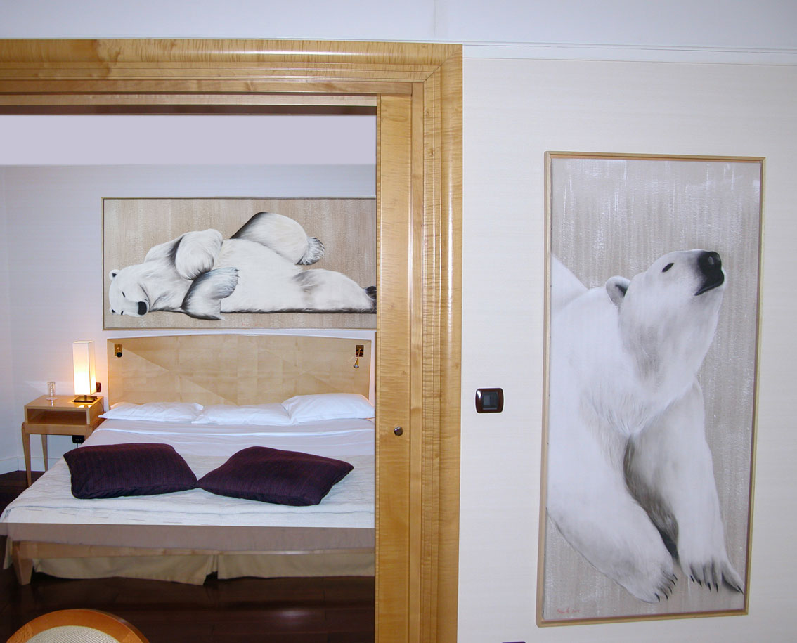 Suite polaire animal-painting Thierry Bisch Contemporary painter animals painting art  nature biodiversity conservation Monaco Prince-Albert Prince-Albert-of-Monaco 