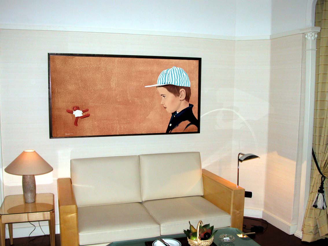 Hotel Lutetia Paris - Suite des Enfants-Salon child-portrait Thierry Bisch Contemporary painter animals painting art  nature biodiversity conservation Monaco Prince-Albert Prince-Albert-of-Monaco 