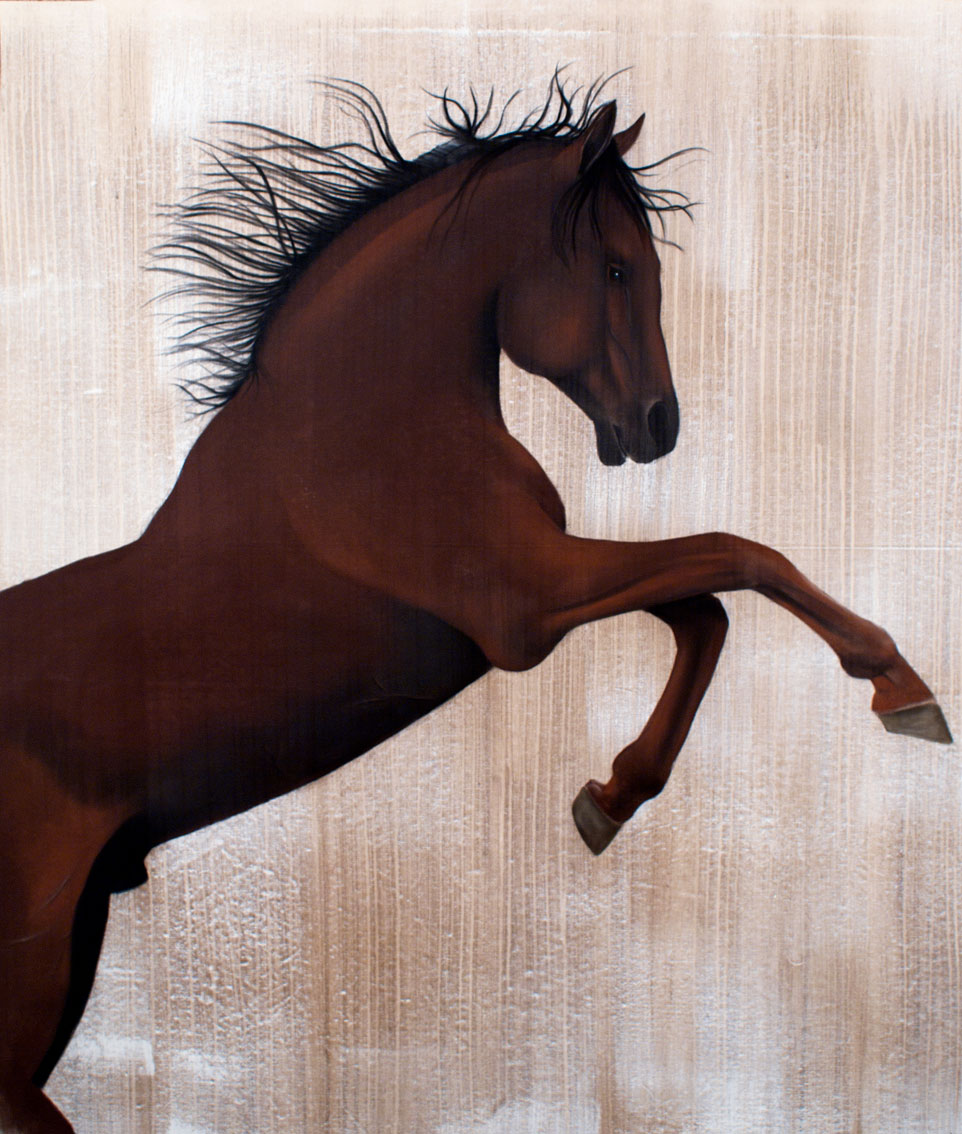RAAD thoroughbred-horse Thierry Bisch Contemporary painter animals painting art  nature biodiversity conservation Monaco Prince-Albert Prince-Albert-of-Monaco 