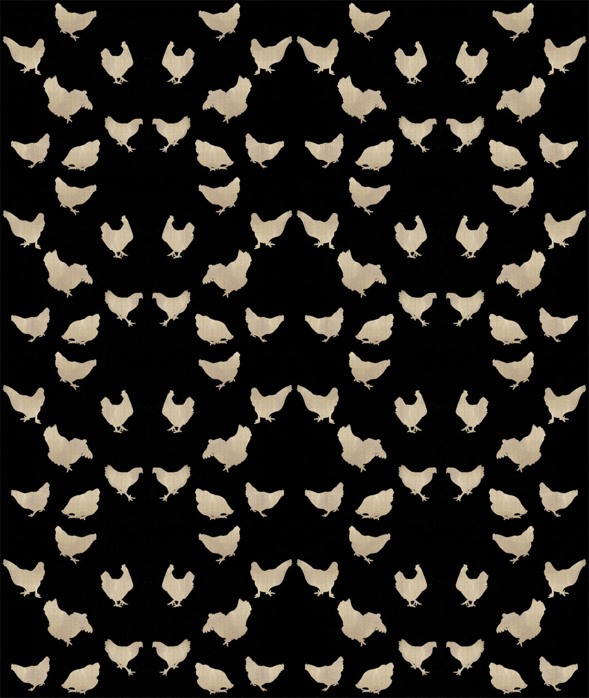 Golden Hens on Black hen-galliforme-farmyard Thierry Bisch Contemporary painter animals painting art decoration nature biodiversity conservation