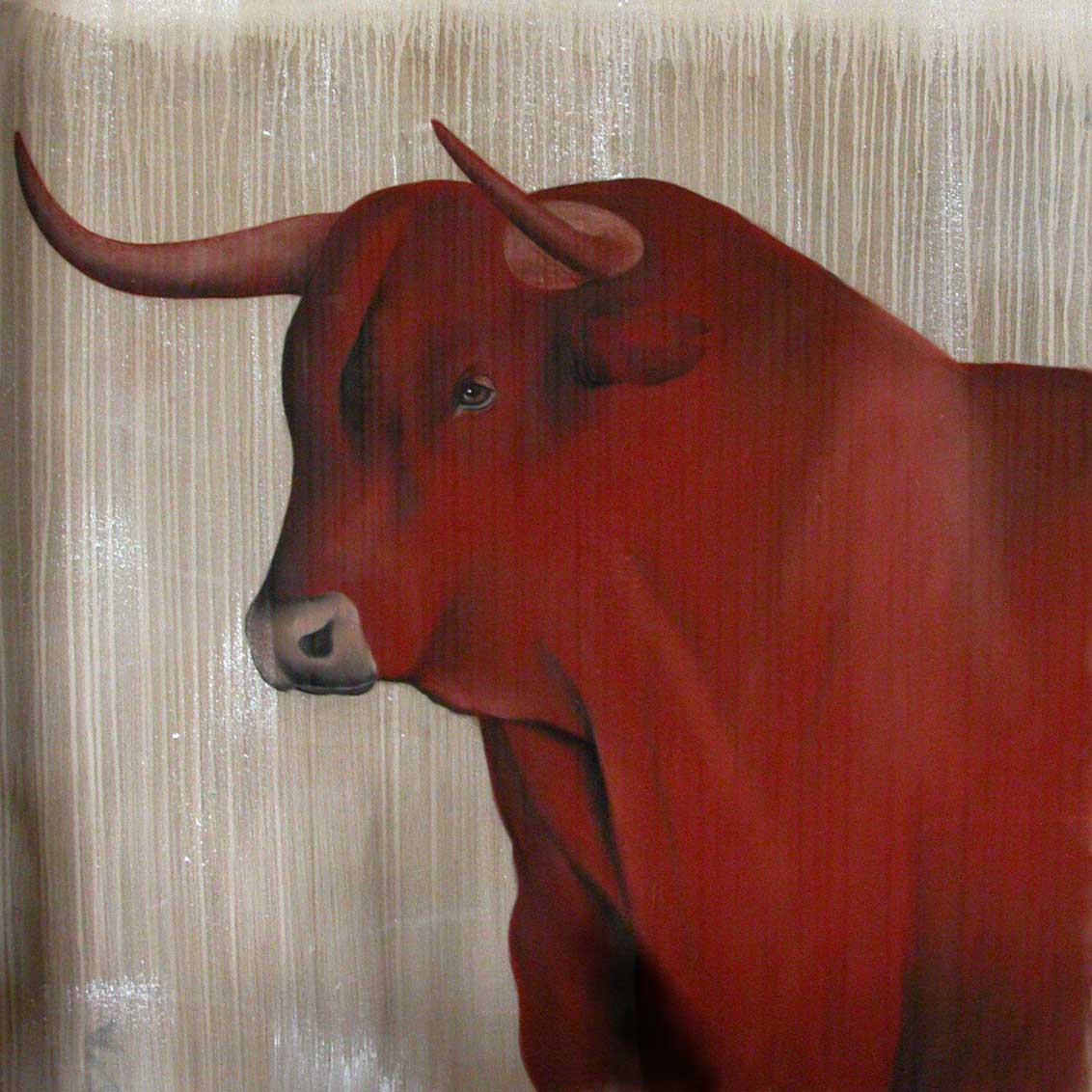 Red-bull-02 Red-bull Thierry Bisch Contemporary painter animals painting art  nature biodiversity conservation Monaco Prince-Albert Prince-Albert-of-Monaco 