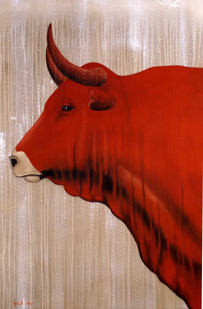 Red-bull-10 Red-bull Thierry Bisch Contemporary painter animals painting art  nature biodiversity conservation 