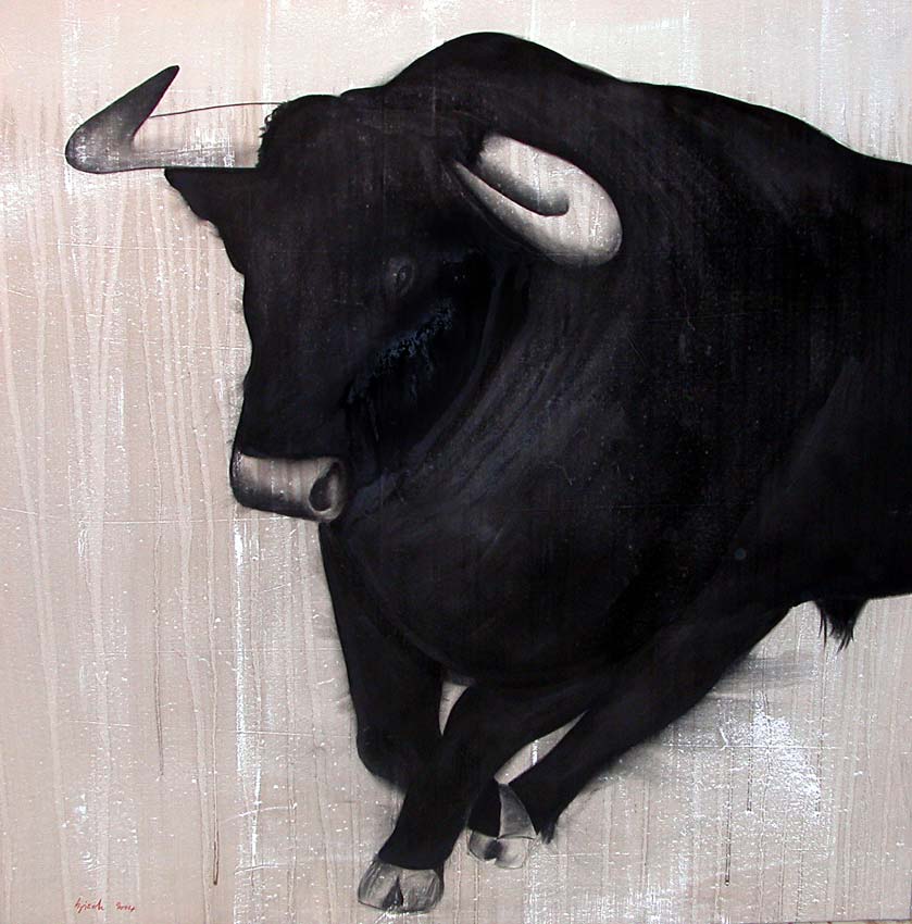 ANCERO bull Thierry Bisch Contemporary painter animals painting art  nature biodiversity conservation Monaco Prince-Albert Prince-Albert-of-Monaco 