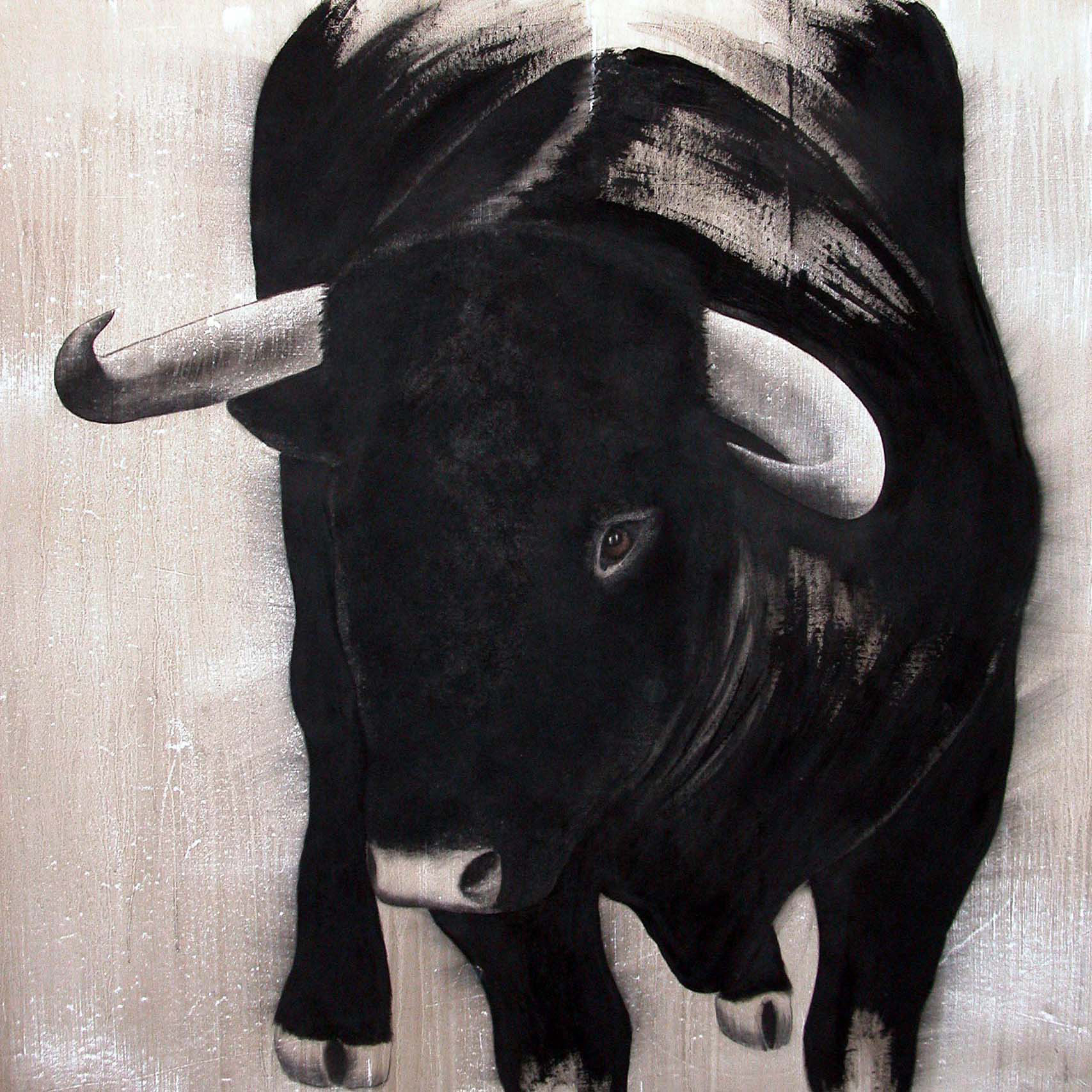 CHACO bull-fighting Thierry Bisch Contemporary painter animals painting art  nature biodiversity conservation Monaco Prince-Albert Prince-Albert-of-Monaco 