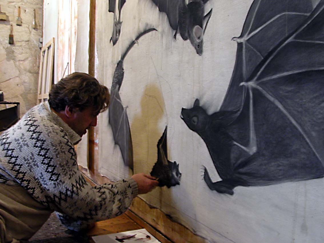 Atelier Bourg animal-painting Thierry Bisch Contemporary painter animals painting art  nature biodiversity conservation Monaco Prince-Albert Prince-Albert-of-Monaco 