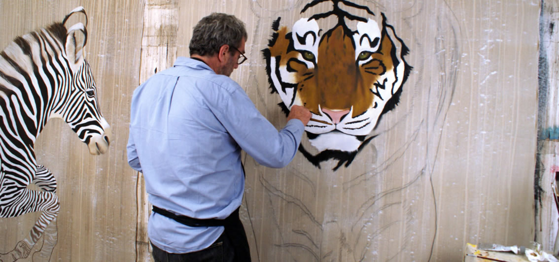 PANTHERA TIGRIS studio panthera-tigris-tiger-royal-delete-threatened-endangered-extinction-thierry-bisch Thierry Bisch Contemporary painter animals painting art  nature biodiversity conservation 