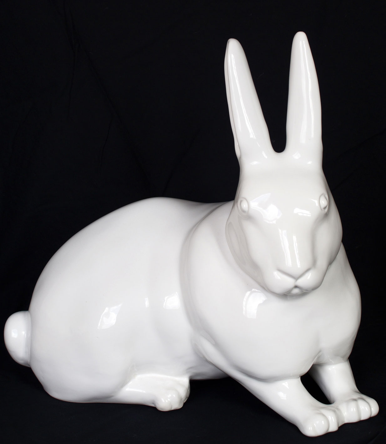 OUAÏTE ceramic-enameled-biscuit-rabbit Thierry Bisch Contemporary painter animals painting art  nature biodiversity conservation Monaco Prince-Albert Prince-Albert-of-Monaco 