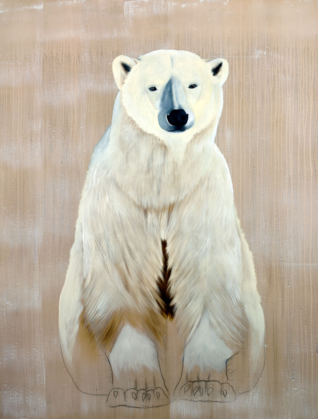 URSUS MARITIMUS ursus-maritimus-polar-bear-delete-threatened-endangered-extinction Thierry Bisch Contemporary painter animals painting art  nature biodiversity conservation 