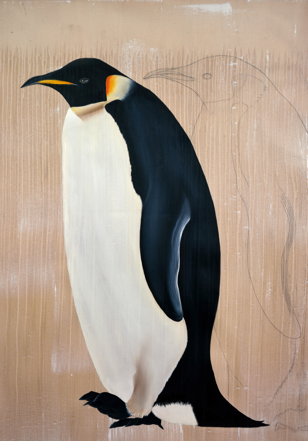 MANCHOT EMPEREUR (Aptenodytes-forsteri) manchot-empereur-aptenodytes-forsteri Thierry Bisch Contemporary painter animals painting art decoration nature biodiversity conservation