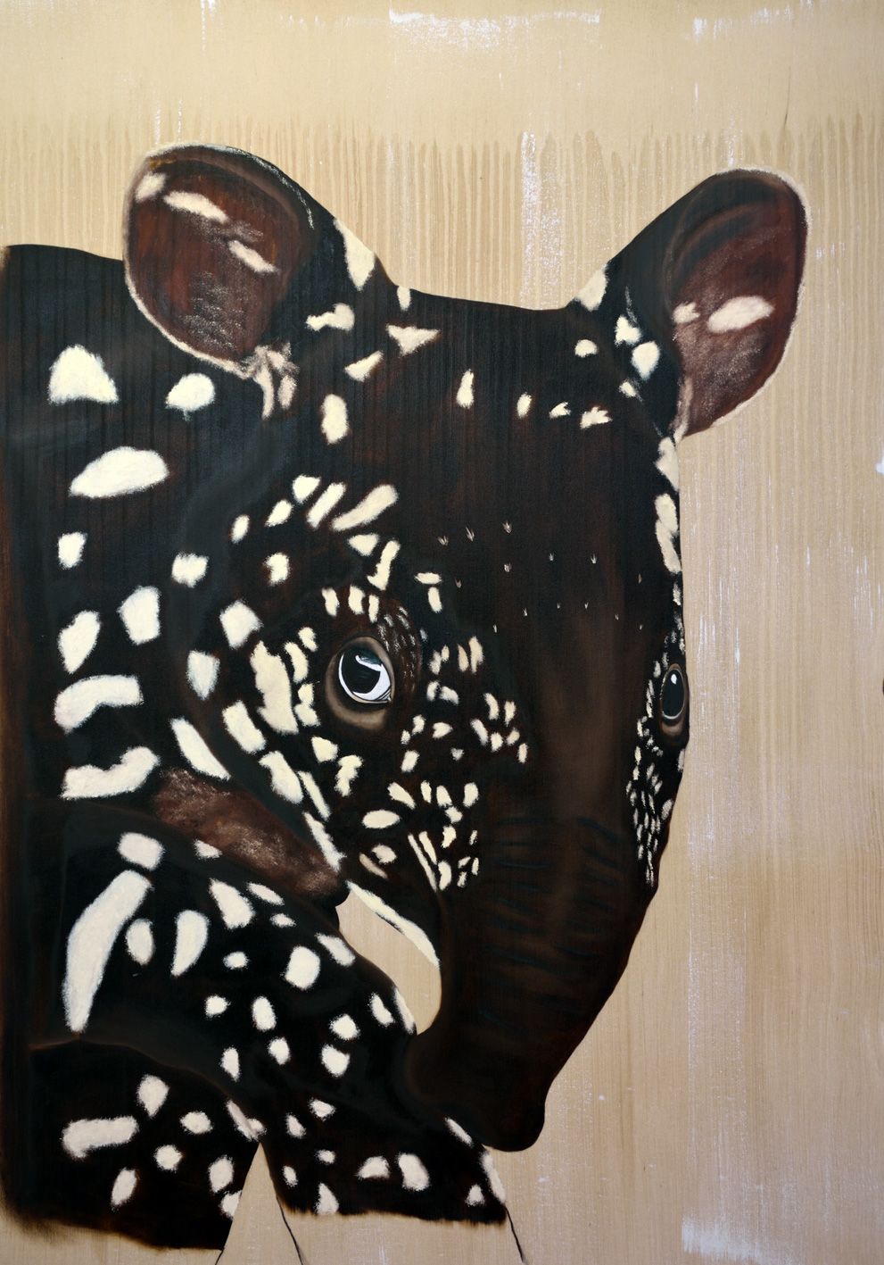 TAPIRUS tapir-tapirus Thierry Bisch Contemporary painter animals painting art  nature biodiversity conservation Monaco Prince-Albert Prince-Albert-of-Monaco 