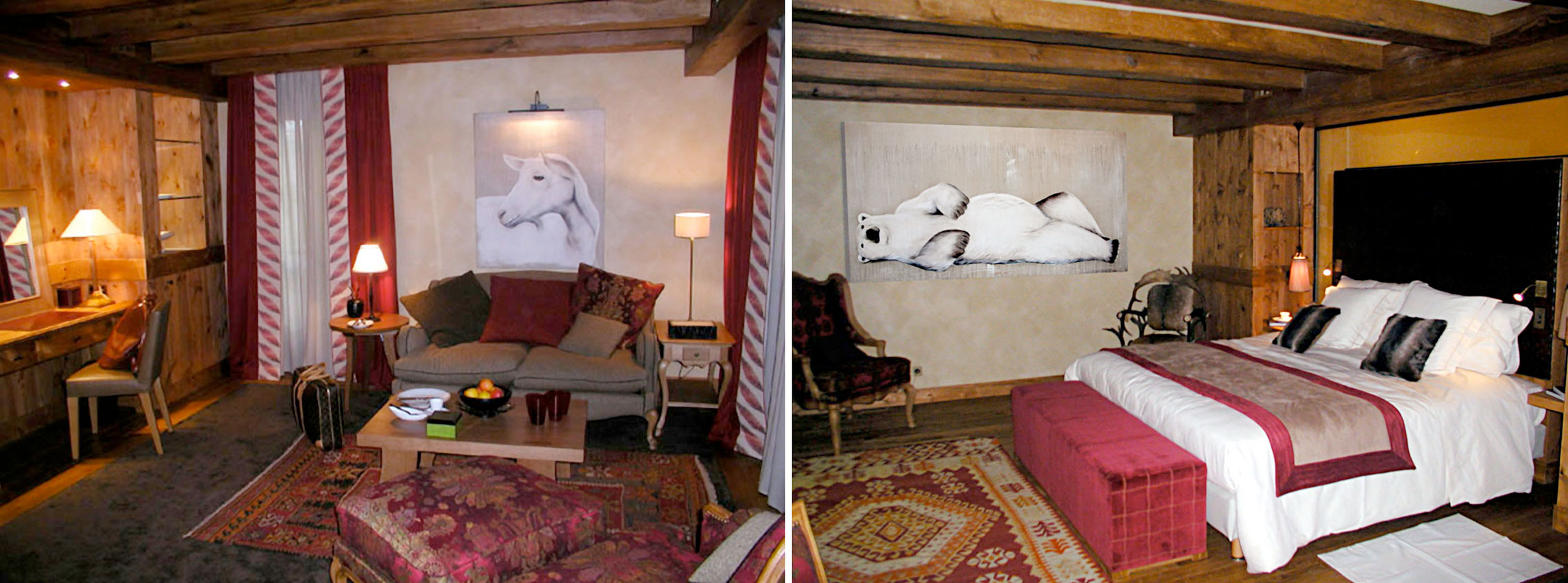 chambre cheval blanc hotel-cheval-blanc-courchevel-luxury-mountain-residence-french-alps-ski Thierry Bisch Contemporary painter animals painting art  nature biodiversity conservation Monaco Prince-Albert Prince-Albert-of-Monaco 