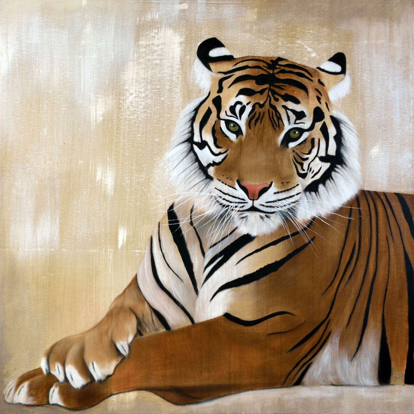 TIGER TIGER Thierry Bisch Contemporary painter animals painting art  nature biodiversity conservation Monaco Prince-Albert Prince-Albert-of-Monaco 